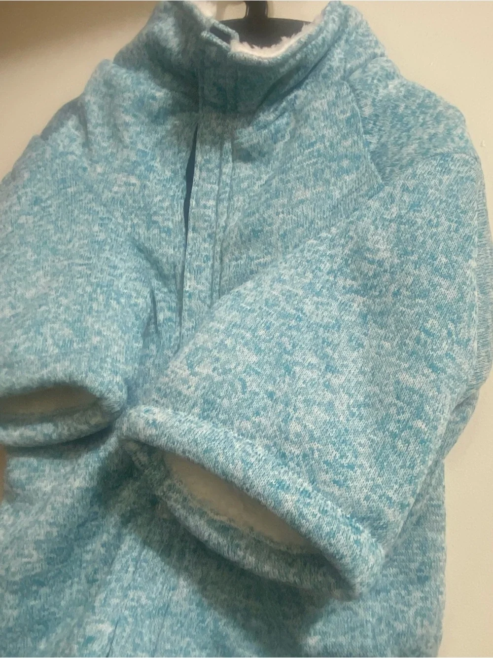 Berkshire Pet Collection XL  Polartec Dog Sweater Fleece Teal White NWT New